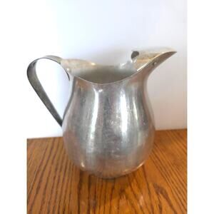 VINTAGE Pure Aluminum Water Pitcher Rustic Decor